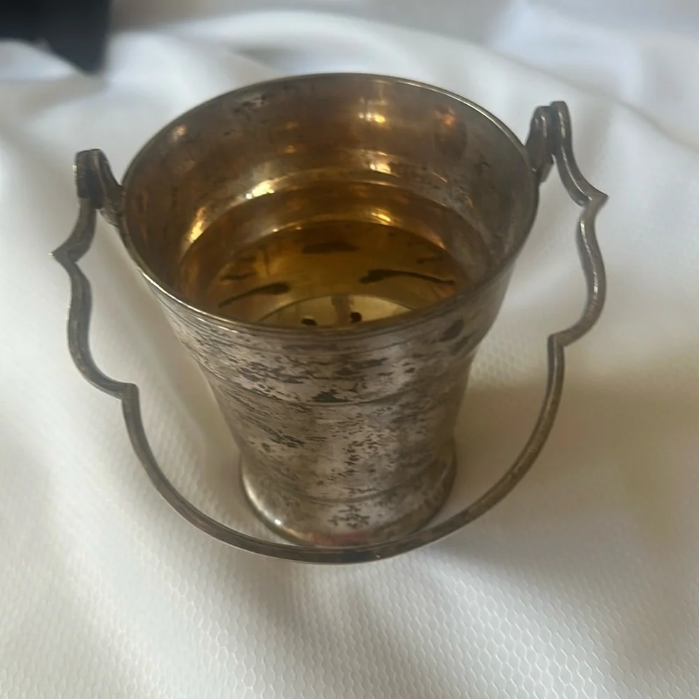 Vintage Silver Ice Bucket with Drip Tray
